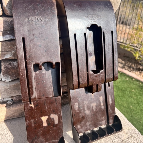 Vintage Cutco Wall Mount Knife Holders Brown Plastic - Picture 17 of 17